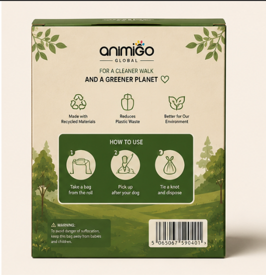 Animigo Global Premium Scented Dog Poop Bags — Leakproof & Extra Durable