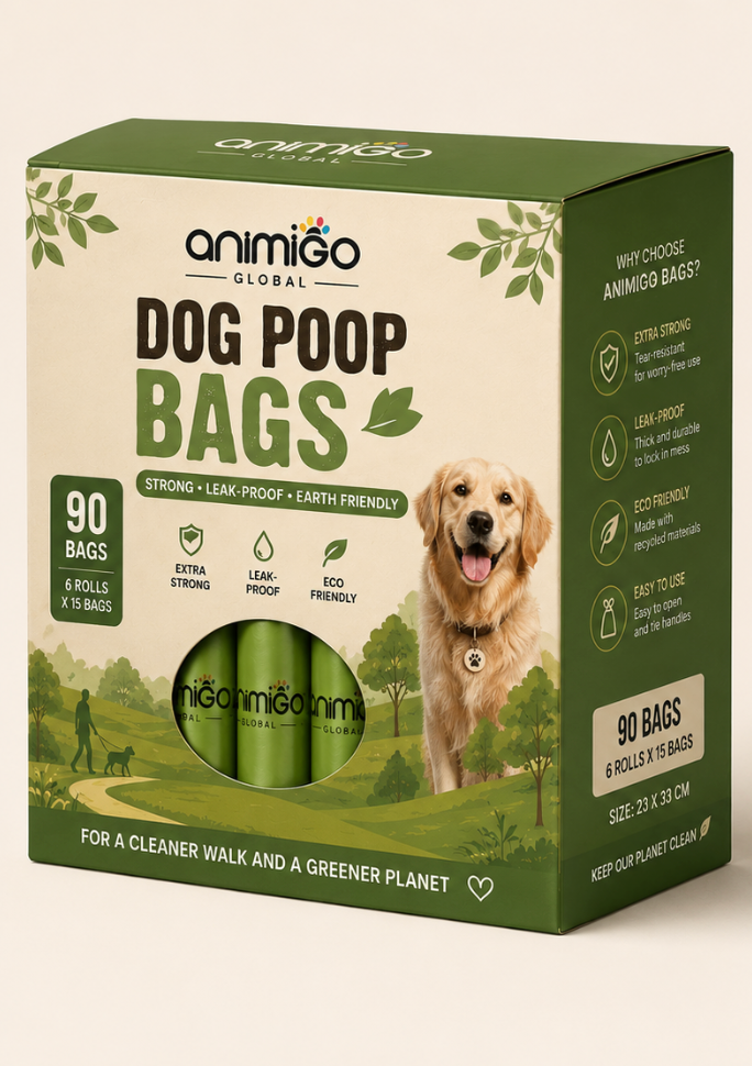Animigo Global Premium Scented Dog Poop Bags — Leakproof & Extra Durable