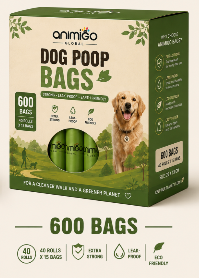 Animigo Global Premium Scented Dog Poop Bags — Leakproof & Extra Durable