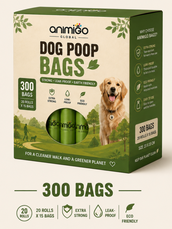 Animigo Global Premium Scented Dog Poop Bags — Leakproof & Extra Durable