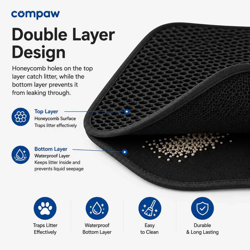 Compaw Double Layer Cat Litter Mat