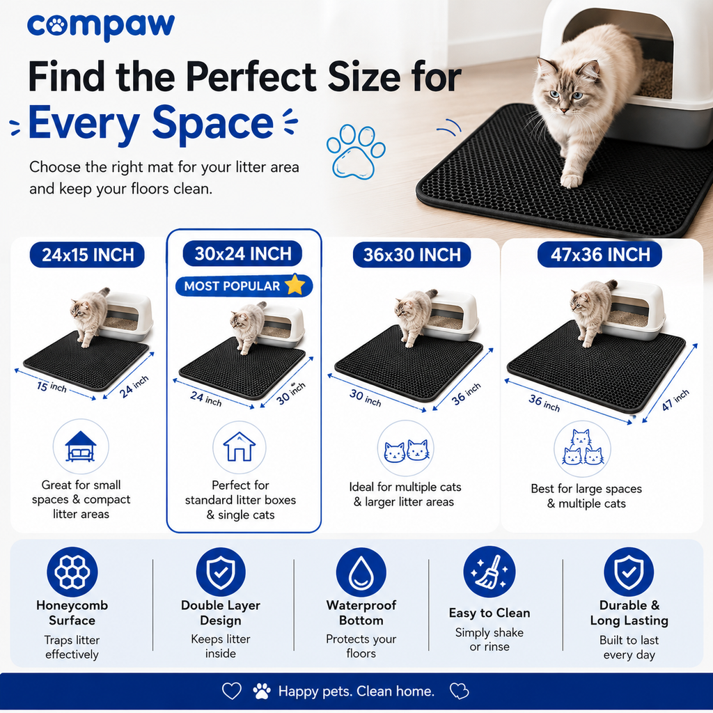 Compaw Double Layer Cat Litter Mat