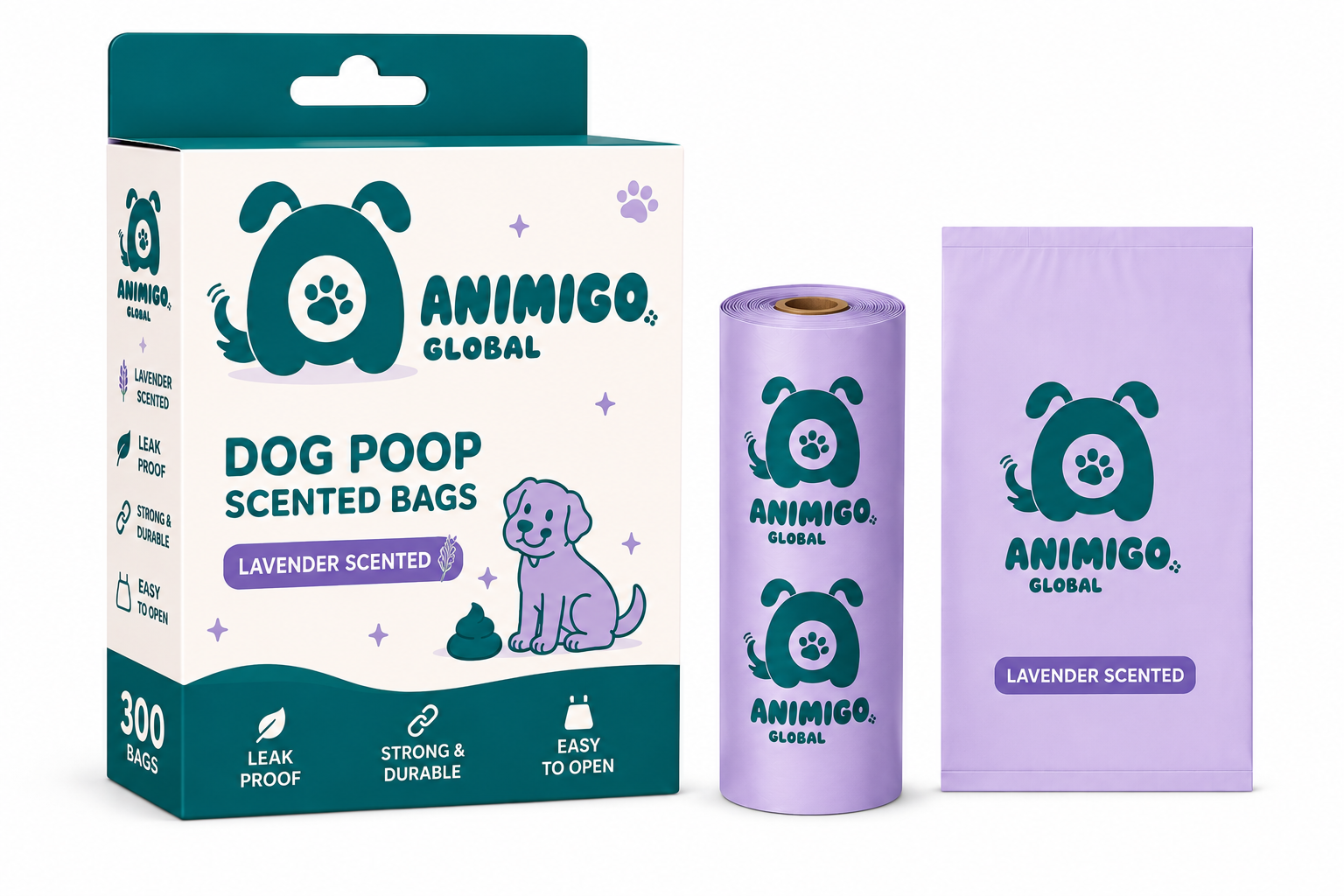 Premium Scented Dog Poop Bags — Leakproof & Extra Durable