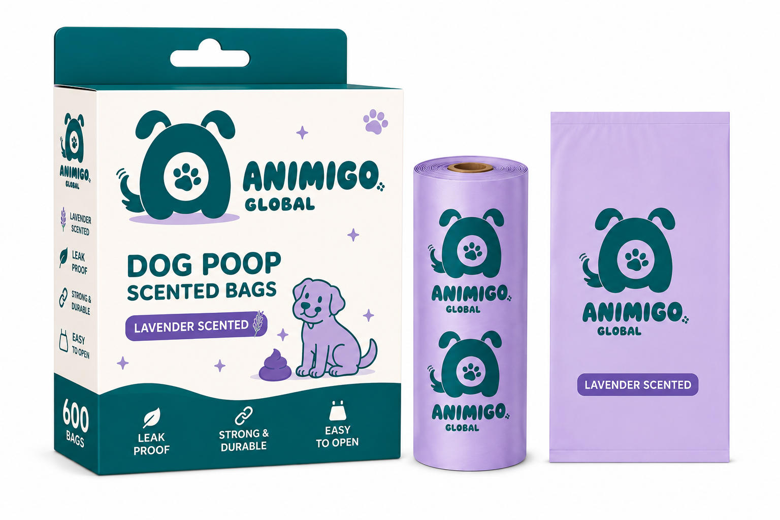 Premium Scented Dog Poop Bags — Leakproof & Extra Durable