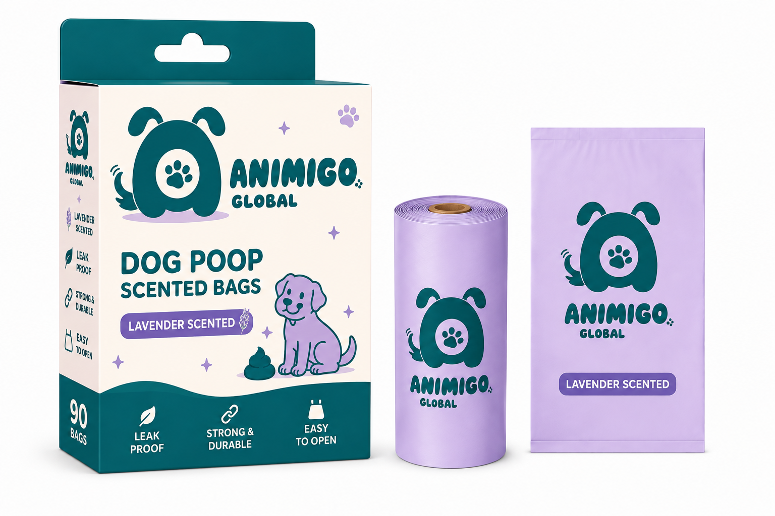 Premium Scented Dog Poop Bags — Leakproof & Extra Durable
