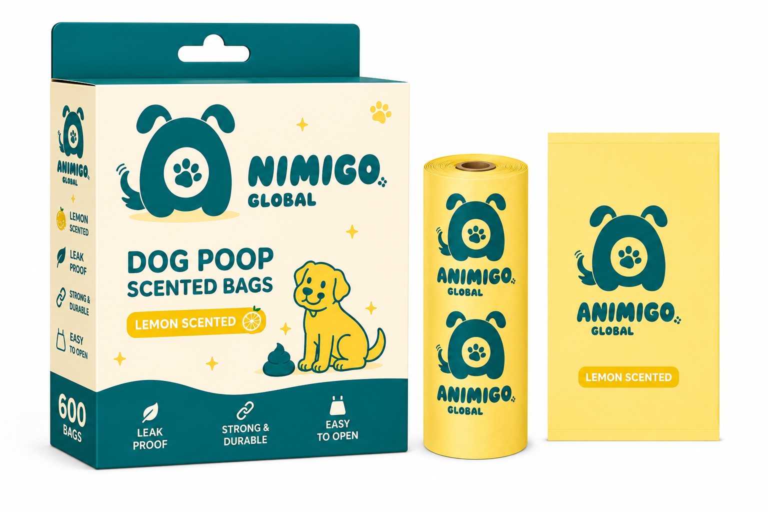 Premium Scented Dog Poop Bags — Leakproof & Extra Durable